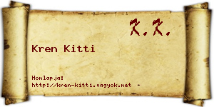 Kren Kitti névjegykártya